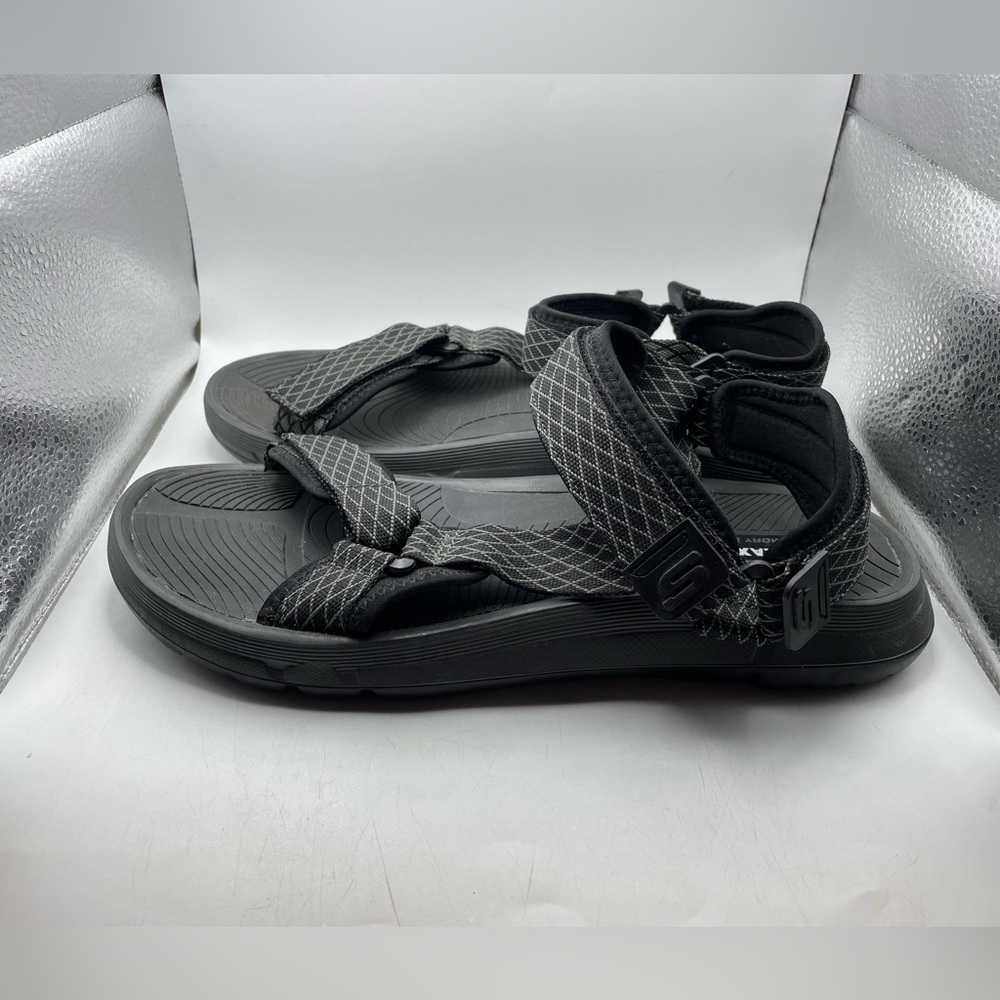 Skechers Relaxed Fit Memory Foam 360 Black And Gray Sandals Mens Size 12